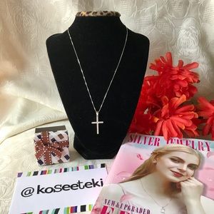 925 Silver Jewelry Cross Pendant necklace LP100